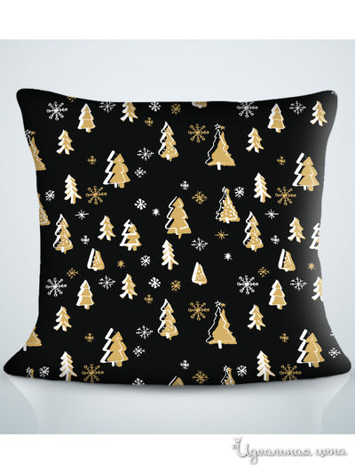 Подушка декоративная, 40*40 см Сирень, цвет черный