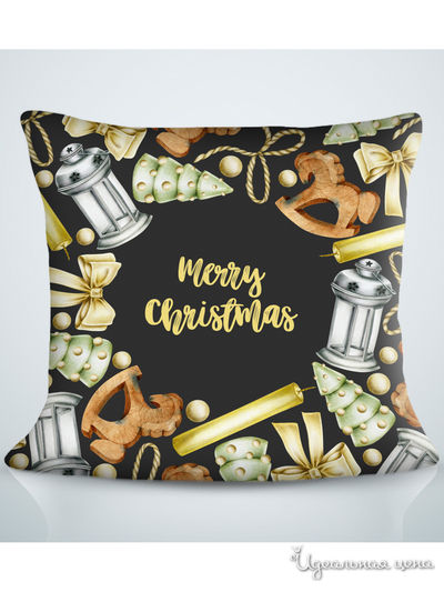 Подушка декоративная, 40*40 см Сирень, цвет черный