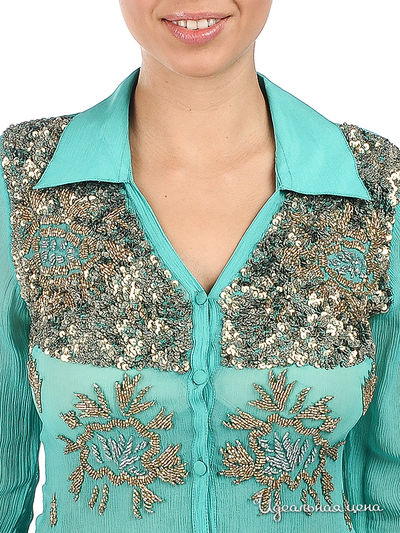 Блуза вечерняя Aftershock женская, цвет бирюзовый