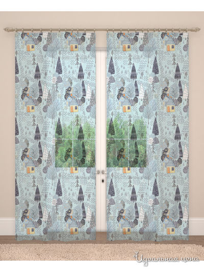 Фототюль, 145*260 см, 2 шт. Сирень, цвет мультиколор