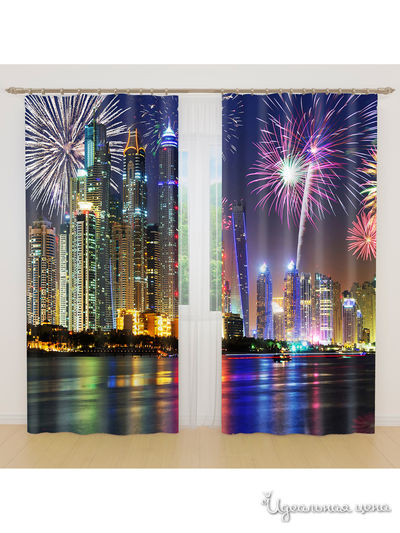 Фототюль, 145*260 см, 2 шт. Сирень, цвет мультиколор