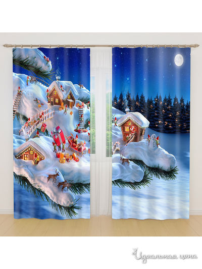 Фотошторы, 145*260 см, 2 шт. Сирень, цвет синий