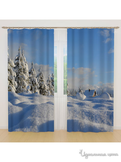 Фотошторы, 145*260 см, 2 шт. Сирень, цвет синий