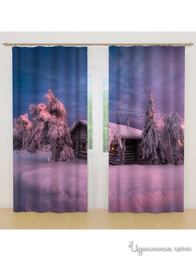 Фотошторы, 145*260 см, 2 шт. Сирень, цвет мультиколор