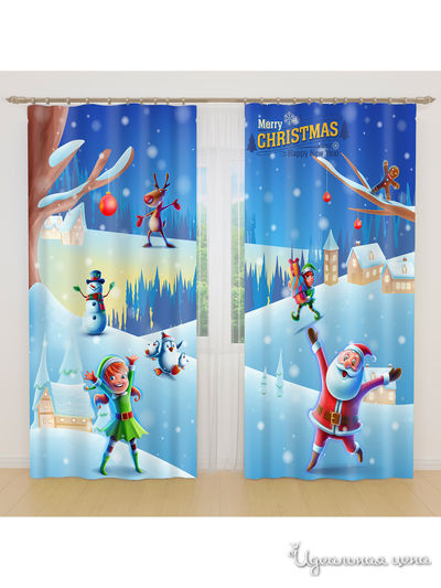 Фотошторы, 145*260 см, 2 шт. Сирень, цвет синий