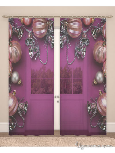 Фототюль, 145*260 см, 2 шт. Сирень, цвет сиреневый