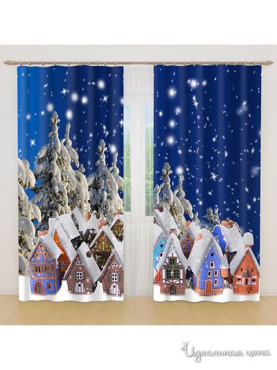 Фотошторы, 145*260 см, 2 шт. Сирень, цвет синий