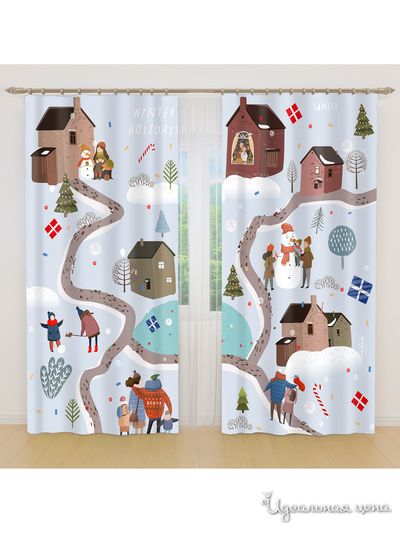 Фотошторы, 145*260 см, 2 шт. Сирень, цвет мультиколор