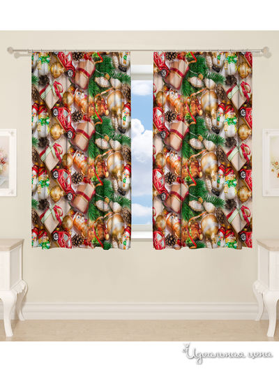 Фотошторы для кухни, 145*160 см, 2 шт. Сирень