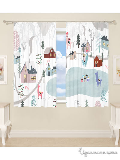 Фотошторы для кухни, 145*160 см, 2 шт. Сирень, цвет мультиколор