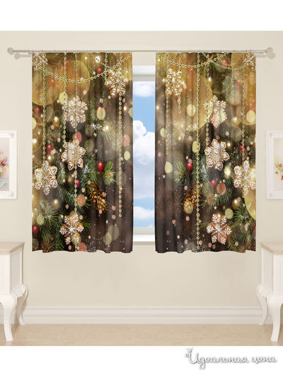 Фотошторы для кухни, 145*160 см, 2 шт. Сирень