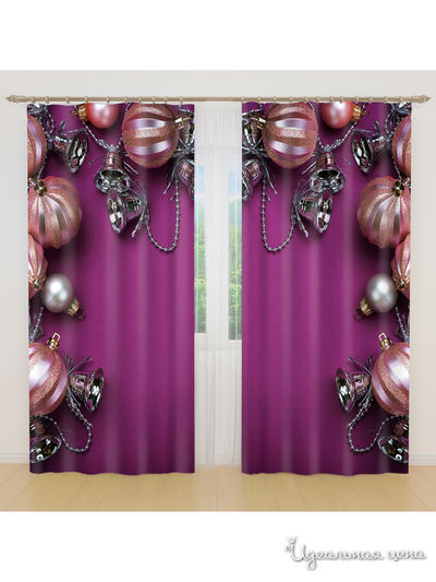 Фотошторы, 145*260 см, 2 шт. Сирень, цвет сиреневый