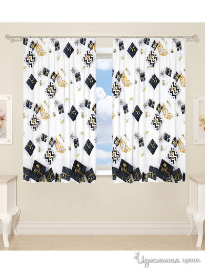 Фотошторы для кухни, 145*160 см, 2 шт. Сирень, цвет мультиколор