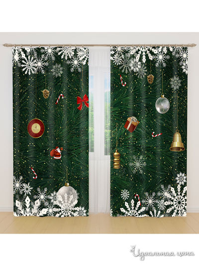 Фотошторы, 145*260 см, 2 шт. Сирень, цвет зеленый