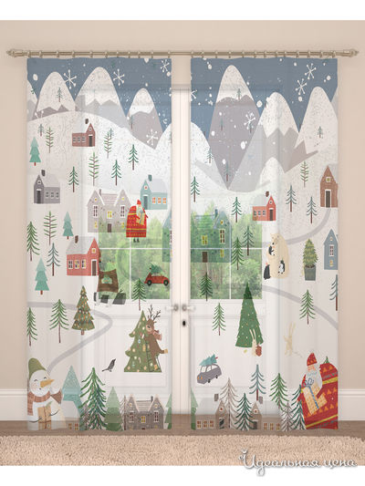 Фототюль, 145*260 см, 2 шт. Сирень, цвет мультиколор