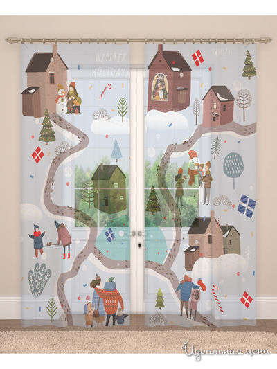 Фототюль, 145*260 см, 2 шт. Сирень, цвет мультиколор