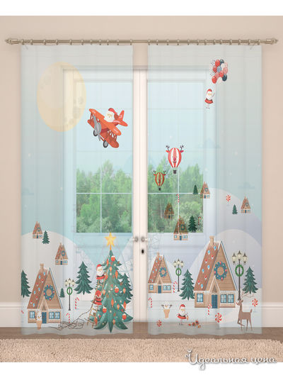 Фототюль, 145*260 см, 2 шт. Сирень, цвет мультиколор