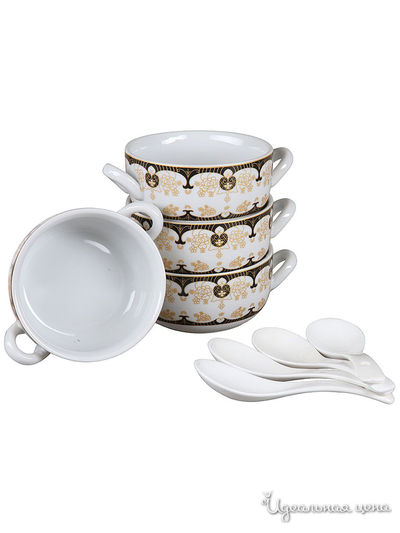 Набор бульонниц с ложками Rosenberg