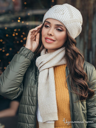 Комплект: шапка, шарф Dressa, цвет бежевый