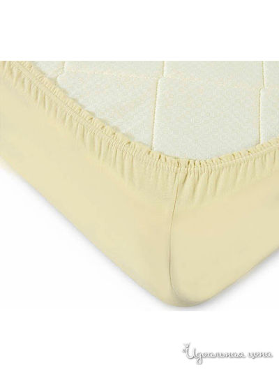 Комплект: простыня на резинке 160*200 см, наволочки 50*70 см - 2 шт NDS Fitted Garsaf, цвет кремовый