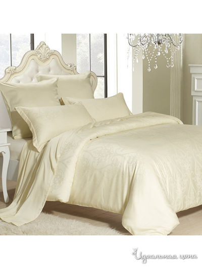 Комплект постельного белья, Евро Maxstyle, цвет кремовый
