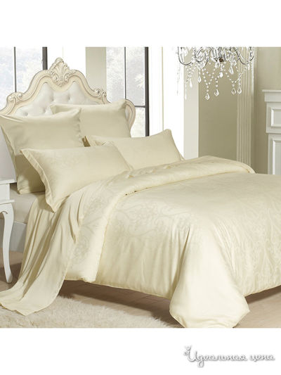 Комплект постельного белья, Евро Maxstyle, цвет кремовый