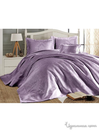 Комплект: покрывало 240*260 см, наволочки 3 шт FIRST CHOICE, цвет темно-сиреневый