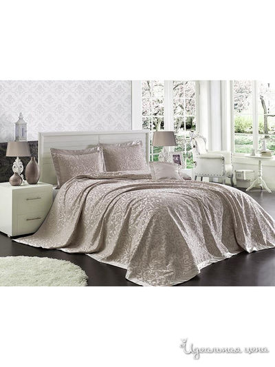 Комплект: покрывало 240*260 см, наволочки 3 шт FIRST CHOICE, цвет бежевый