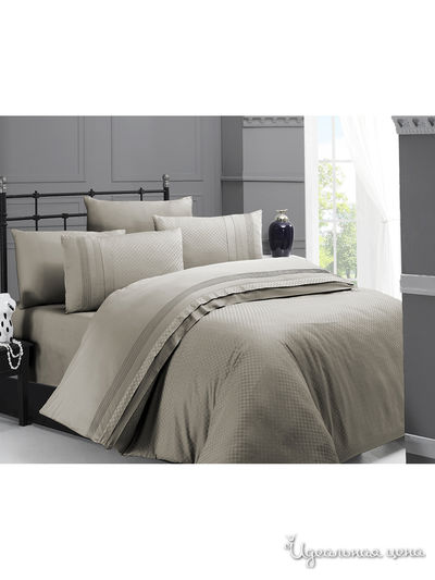 Комплект постельного белья, Евро First Choice, цвет бежевый