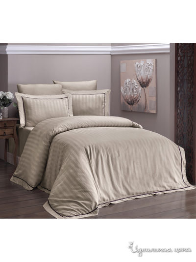 Комплект постельного белья, Евро First Choice, цвет бежевый