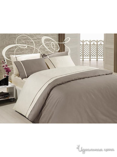 Комплект постельного белья, Евро First Choice, цвет кремовый, бежевый