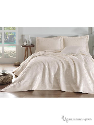 Комплект: покрывало 240*260 см, наволочки 3 шт First Choice, цвет кремовый