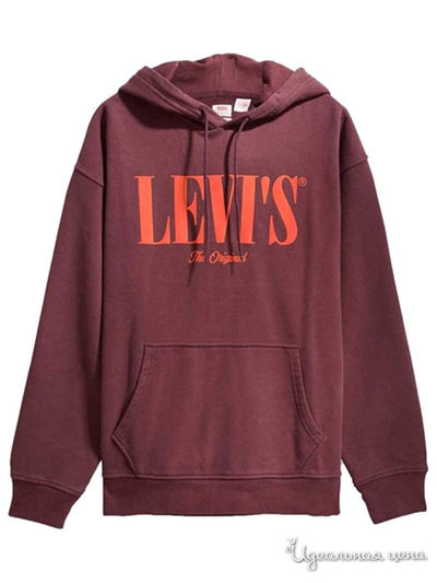 Толстовка Levi's, цвет бордовый