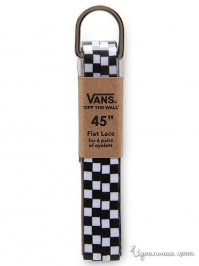 Шнурки Vans, цвет черный, белый