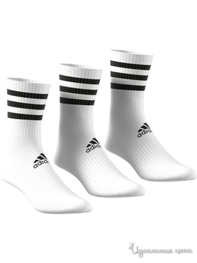 Носки, 3 пары Adidas, цвет белый