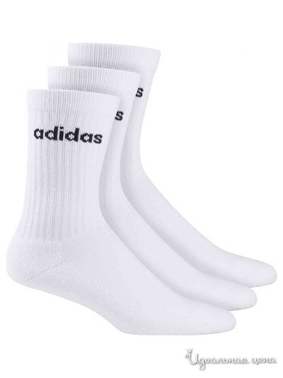 Носки, 3 пары Adidas, цвет белый