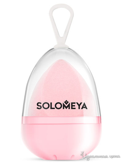 Вельветовый косметический спонж для макияжа Персик Microfiber Velvet Sponge Peach, Solomeya