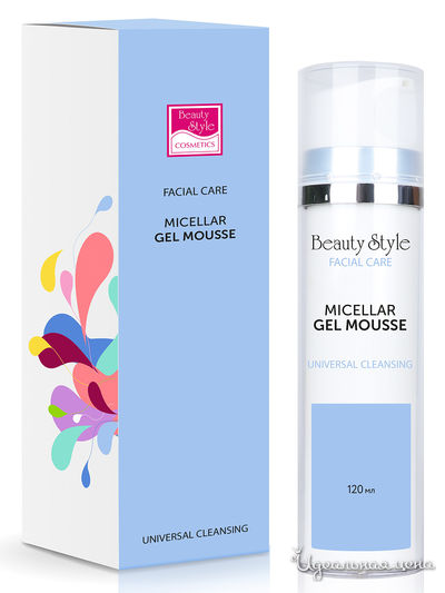 Мицеллярный очищающий гель-мусс для всех типов кожи Cleansing universal, 120 мл, Beauty Style