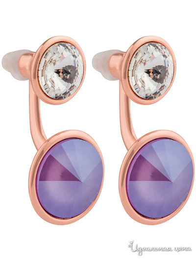 Серьги Fiore Luna, цвет золотой, сиреневый