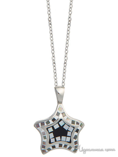 Колье Fiore Luna, цвет серебряный, черный