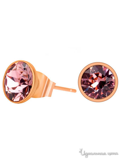 Серьги Fiore Luna, цвет розовый