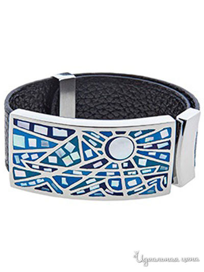 Браслет Fiore Luna, цвет серебряный, синий, голубой