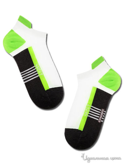 Носки DiWaRi, цвет темно-серый, салатовый