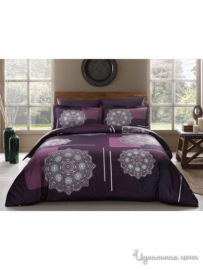 Комплект постельного белья, Евро TAC, цвет фиолетовый