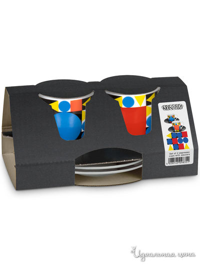 Набор из 2 кофейных пар, 85 мл KONITZ, цвет Мультиколор