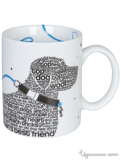 Кружка, 300 мл KONITZ, цвет Белый, черный, голубой