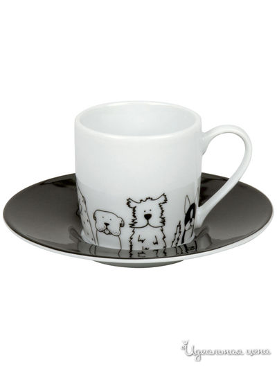 Кофейная пара, 85 мл KONITZ, цвет белый, черный