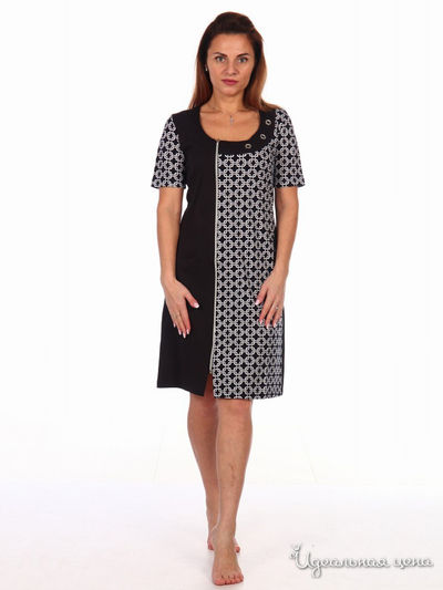 Халат домашний АстраИвТекс, цвет черный