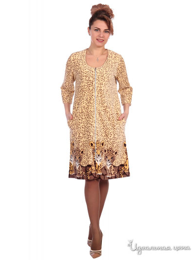 Халат домашний АстраИвТекс, цвет рыжий