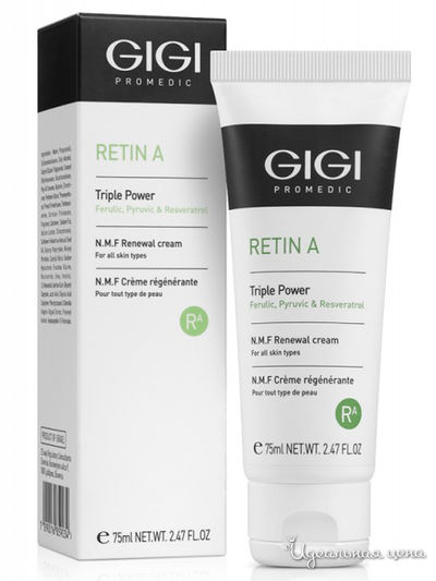 Крем для лица обновляющий с увлажняющим фактором RA Triple Power N.M.F, 75 мл, GIGI